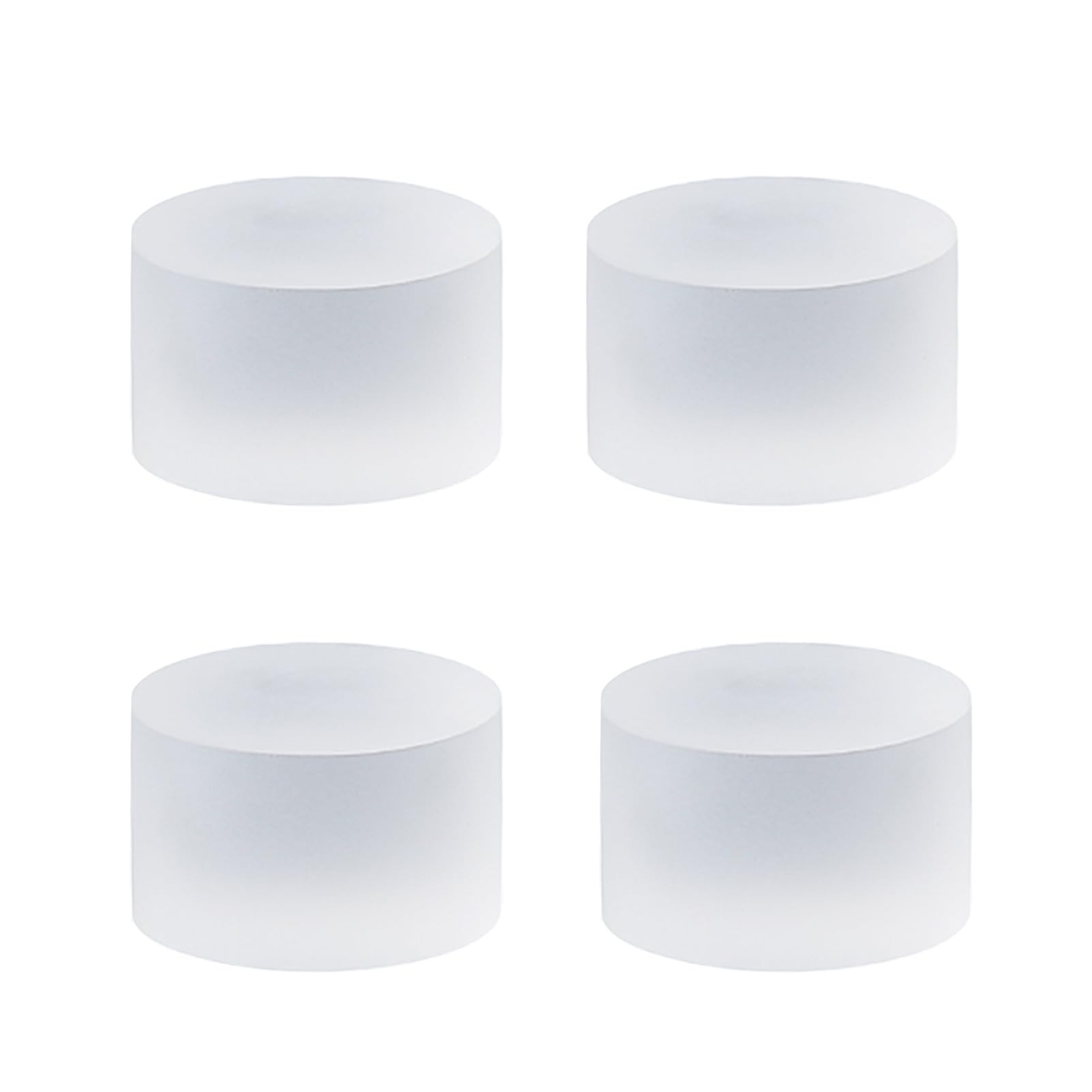 AYUWQZX Acrylic Polished Round Blocks, Acrylic Cylinder Display Blocks 5cm Diameter Height Multicolor 4 Pcs(Frosted)