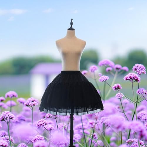 Image of Women Crinoline Petticoat Hoops Skirt Short Half Slip Underskirt for Girls Wedding Bridal Underskirt Slip