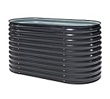 WESTMANN Metallhochbeet | Kräuterbeet für Garten & Terrasse | 160x80x82 cm Anthrazit | Hochbeet & Frühbeet zum Bepflanzen von Gemüse | Pflanzkasten aus Metall