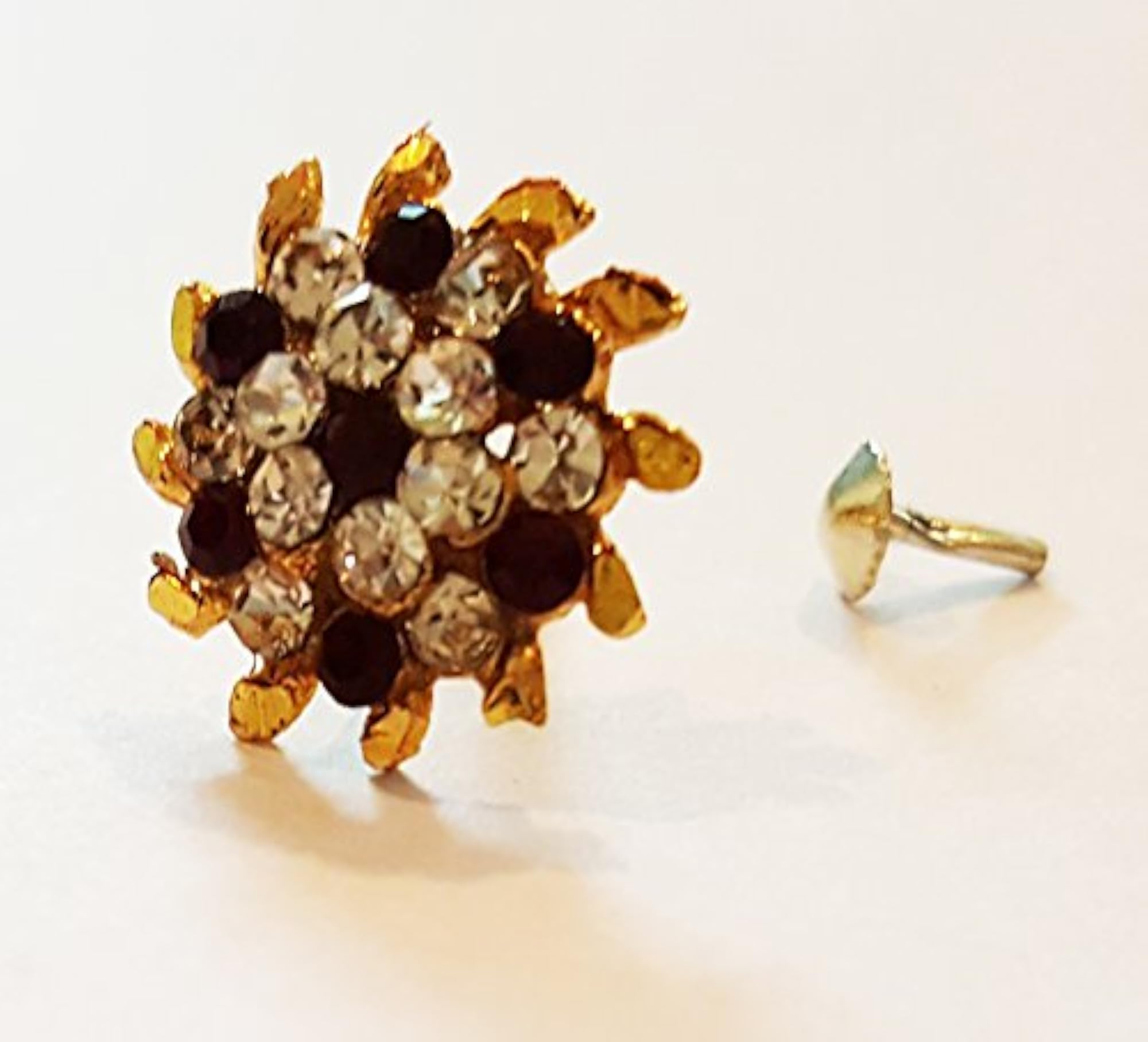 Women's Traditional Nose Stud Nath with Crystals, Gift for Her