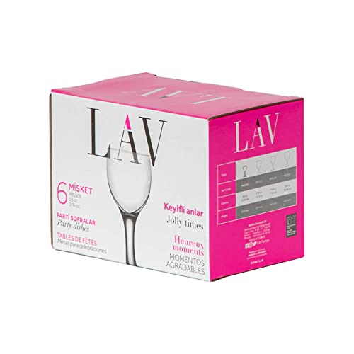 LAV 12x Clear 55ml Misket Sherry Glasses - Small Port Brandy Vodka Liqueur Dessert Wine Drinking Shot Glass Set with Stem - Image 5