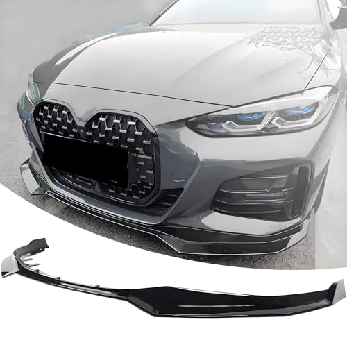 NEESPOC Front Bumper Lip Splitter Spoiler Compatible with BMW 4 Series M440i/ 430i M Sport G22 G23 2021-2025 (2-Door Models Only), 3pcs Air Chin Body Kit Exterior Accessories Gloss Black