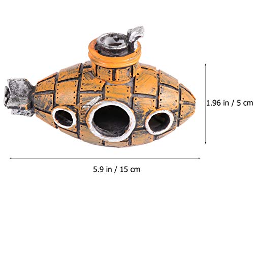 Ornamentos submarinos de aquário POPETPOP – Decorações de naufrágio – Material de resina, decorações