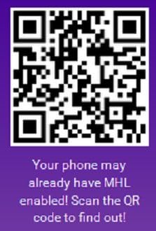 QR code to check MHL compatibility