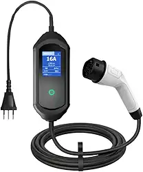 Novavida, Carregador Para Carro Elétrico 3.5kW 16A Portátil Com IP65 8 Níveis de Proteção Segurança Eficiência e Durabilidade