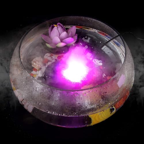 Image HS0057-P Mist Maker Fogger Water Fountain Pond Fog Machine Atomizer Air Humidifier With 12 Led Light Color Change thumb #1