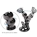 Flexible Gooseneck Extension Suction Cup Car Mount Holder with Phone Holder for Gopro Hero 13/12/11/10, DJI Osmo Action 5 Pro/4/3 and More Action Cameras, iPhone 16/15/14/13, Samsung and More Phones