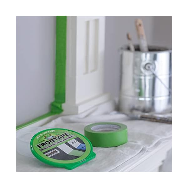FROGTAPE 240661 Malerband für mehrere Oberflächen, mit Malerblock, mittlere Haftung, 4,5 cm x 5,5 m, grün, 3 Rollen – Bild 10