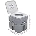 vidaXL HDPE PP Portable Camping Toilet - Heavy-Duty Material, High Capacity Waste Holding Tank, Efficient Piston Pump Flushing, 10-litre Fresh Water Tank, User-friendly Design - Gray.