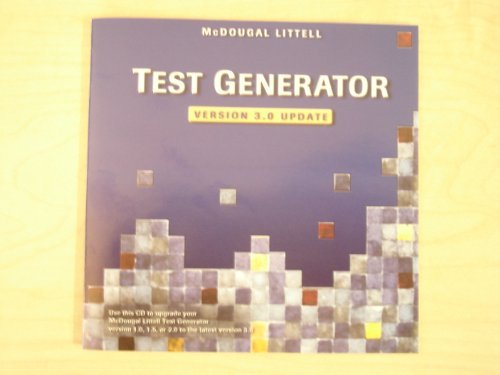 McDougal Littell World Cultures & Geography Florida: Version 3.0 Test Generator Kit Grades 6-8