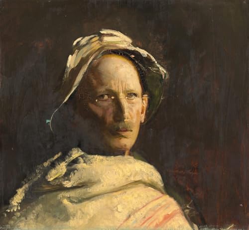 Toile peinture murale Abbott Handerson Thayer autoportrait decoration salon 60x90cm