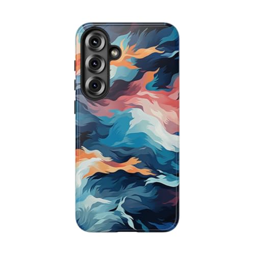 Coque Samsung S25 Plus vagues abstraites multicolores pour le quotidien