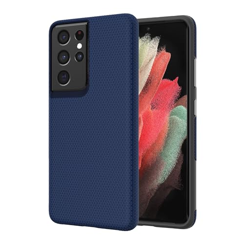 AWZHYDT Designed for Samsung S21 Ultra Case, Rugged Shockproof Dual Guard Protection Series Case for Samsung Galaxy S21 Ultra-Navy
