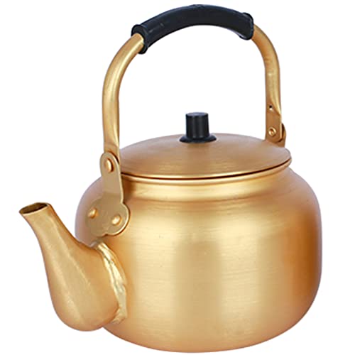 Théière en aluminium dorée Healeved bouilloire légère de 0.75L - 2