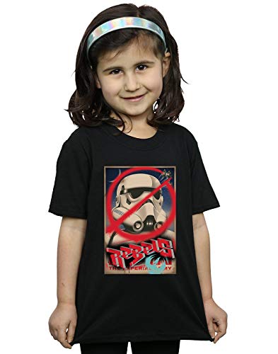 Star Wars Girls Rebels Poster T-Shirt Black 7-8 Years