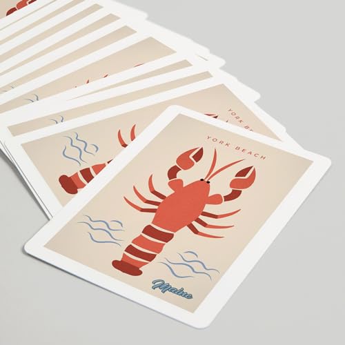 Baraja de Póker York Beach Maine con 52 cartas miniatura 5