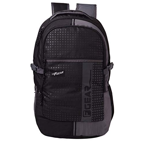 F Gear Blow Laptop Backpack 32 liters (Black,Grey)