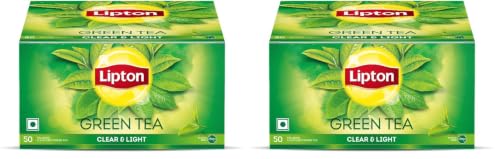 Image of Lipton Clear & Light Green Tea Bags 50 pcs (Pack of 2)