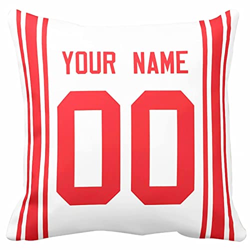 Image of ANTKING Throw Pillow 2 Pack with Custom Name and Number Personalized Gift for Men Women Boys