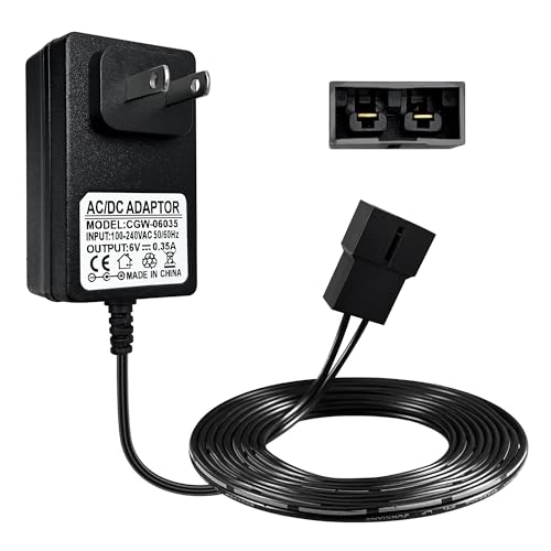 for Fisher-Price Power Wheels 6V Battery Charger for Ride-On Toys, Replacement Charger & 6 Volt Battery Adapter, Compatible with Power Wheels, Toddler Power Wheels, Lightning McQueen Thomas The Train