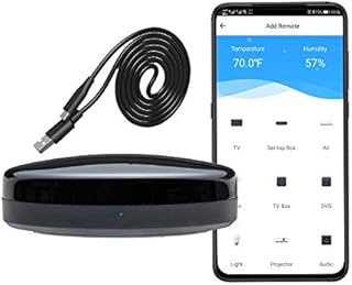 Upgraded Smart WiFi-IR Remote Control Universal-Hub with Built-in Temperature and Humidity Sensor,Compatible with Alexa for TV DVD AC STB etc