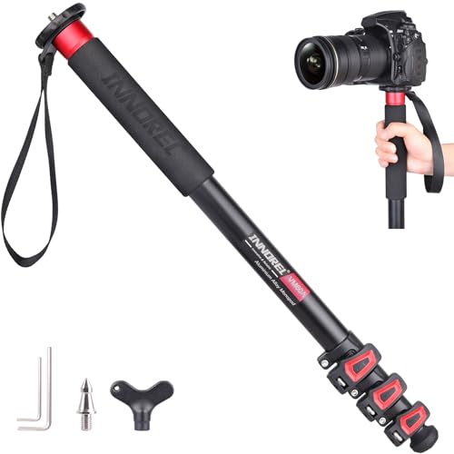 Image of Innorel 63In 160Cm Camera Monopod Vm60A Aluminum Alloy Portable Compact Lightweight Travel Monopod With Fast Flip Lock For Canon Nikon Sony Dslr Camera Video Camcorder Dv Photography Load 22Lbs 10Kg