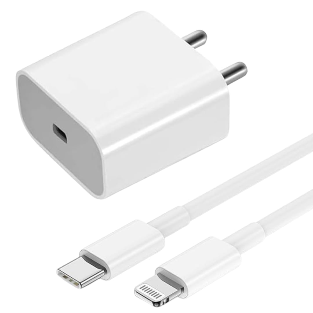 PYNN Adapter 20W Original Cable Combo Compatible With Phone 14/14Plus/14Pro/14 Pro Max 13/13 Pro/13 Pro Max/ 12/12 Pro/11/X/Xr (Includes Both Adapter & USB C To Lighting Cable), White