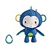 Fisher-Price peluche Singe Balle d’Activités 2-en-1, jouet bébé avec éléments à mordiller et anneau pour l'accrocher à la poussette, dès la naissance, GRR32