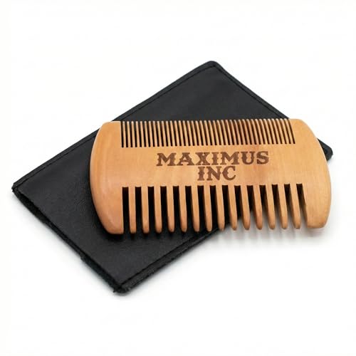 Peine de bambú antiestático para barba y cabello miniatura 1