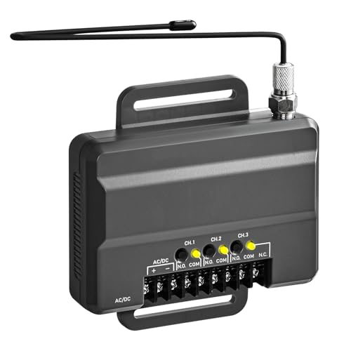 for Liftmaster 850LM Gate and Garage Door Opener Receiver Compatible with Most Gate and Commercial Door Operators 3 Channel Designed for Both Gated Communities and Commercial Buildings