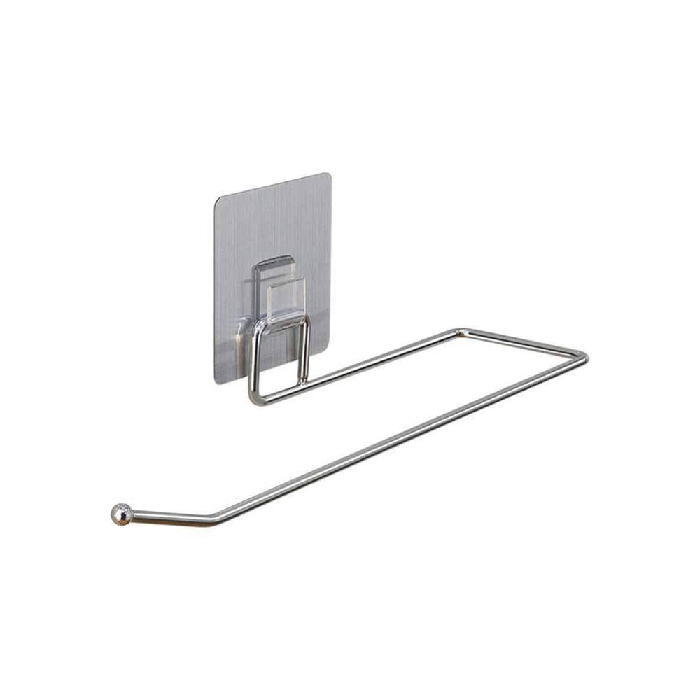 WNJJ Stainless Steel Towel Rack with Paper Towel Holder Multifunctional Shelf for Kitchen Bathroom Toilet Storage No Drilling Required