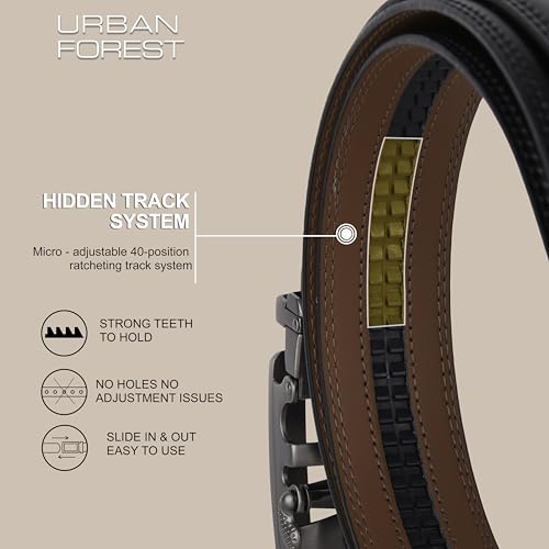 Image of URBAN FOREST Rolf Formal Leather Belt for Men