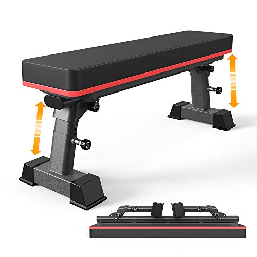 YouTen Weight Bench for Weight Lift Height Adjustable Exercise Bench for Home Use Black