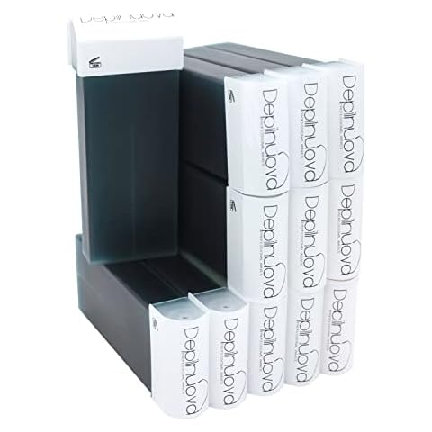 DEPILNUOVA - 12 Cartuchos Roll On de 100 ml con Cera Depilatoria Tibia Cover