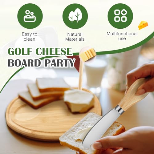 Set tabla de cortar y cuchillos de bambú rectangular miniatura 3