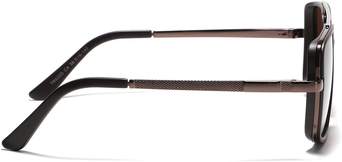 Big Frame Sunglasses Polarized Tr90 Half Metal Unisex Square Sun Glasses Sun Shades Uv400 - Image 4