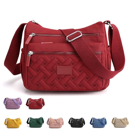 Apparent Crossbody Bag, Nylon Shoulder Messenger Bag, Ladies Travel Handbag, Adjustable shoulder strap, Waterproof