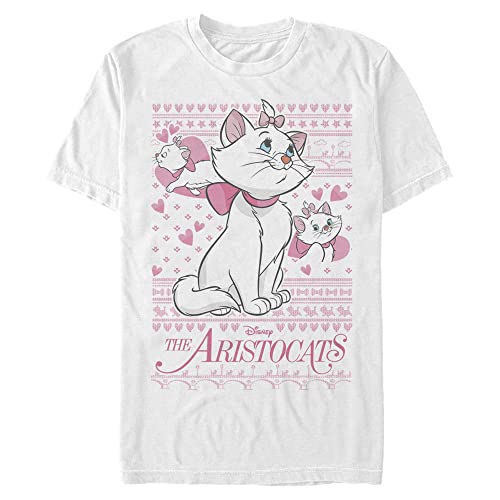 T-shirt blanc Marie Disney Aristocats au design graphique et coupe longue