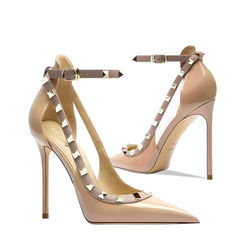 Image of Women's Pointed-Toe Bag-Toe Strappy High-Heeled Shoes Sexy Stiletto Pumps