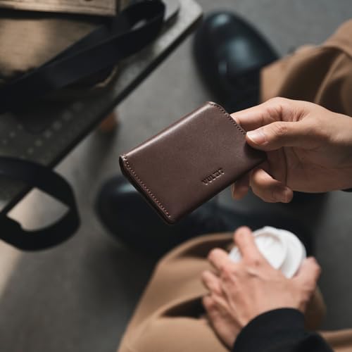 Image of VULKIT Slim Minimalist Card Holder RFID Blocking Leather Credit Card Holder Front Pocket Wallet Magnetic Closure