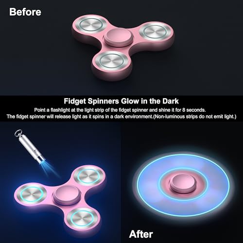 Image of Fidget Spinners Toy, Metal Stainless Steel Bearing High Speed 4-8 Min Spins, EDC ADHD Stress Anxiety Relieves Fidgets Finger Toys, Spinner Toys for Kids and Adults