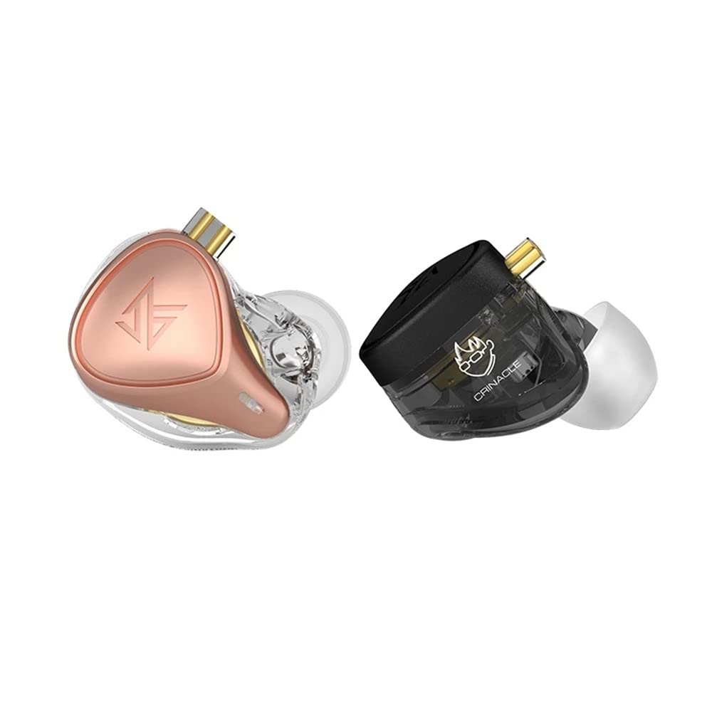 lucklzKZ ZEXPro Triple Hybrid Driver HiFi In Ear Earphones with Detachable Silver-Plated Cable (with Mic, Black)