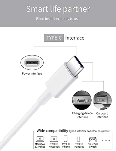 Image of Type-C to Type-C USB Cable for Infinix GT 20 Pro 5G Charging Cable Original Like 65W Fast PD Charger Cable | Dash Warp Dart Flash Super Vooc Data Cable (6.5A, 1M, TCCW3, White)