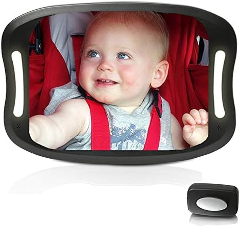 back seat mirror with light