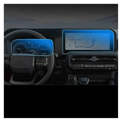 Verre trempé Toyota Land Cruiser 250 : protection écran navigation bleu