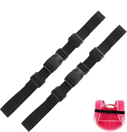 Heanvmyss Adjustable Backpack Chest Strap,2 Pcs Adjustable Rucksack Chest Strap With Quick Release Buckle for Hiking,Running,Outdoor Activities(Black)