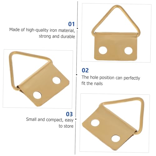 Image of Tofficu 200pcs Invisible Picture Frame Hangers Wall-Mounted Buckles for Art and Photo Frames Heavy-Duty Iron Wall Hanging Hardware for Easy Installation and Exhibition Use