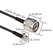 onelinkmore N-Type Coax Cable RG58 N Male to TS9 Male RA Extension RF Coaxial Cable Connector and Two-Way Radio Applications Pure Copper 50 ohm RF Jumper Cable (5M)