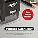 Promot Received Self Inking Rubber Stamp - Refillable Received Stamper - Business, Bookkeeping, Ordering, Accounting, Work, Office Stamps - Red Ink