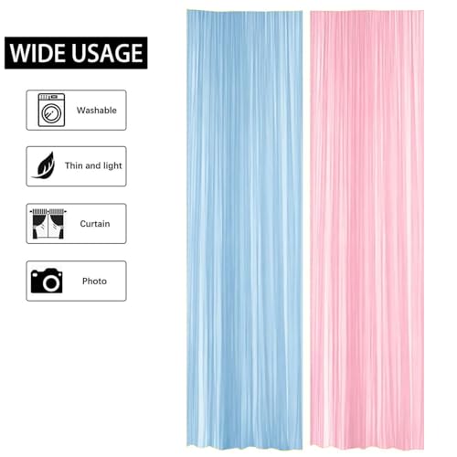 Image of Party Propz Baby Shower Backdrop Decoration - 47 Pcs Baby Shower Decorations Kit with Banner, Light, Backdrop Curtain, Balloon Decoration Kit, Mom to Be (Net, Latex)
